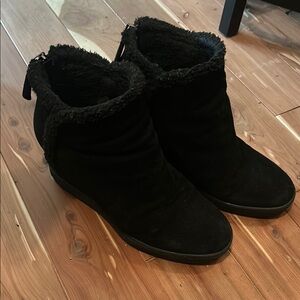 Women's Black Suede Ankle Boots
